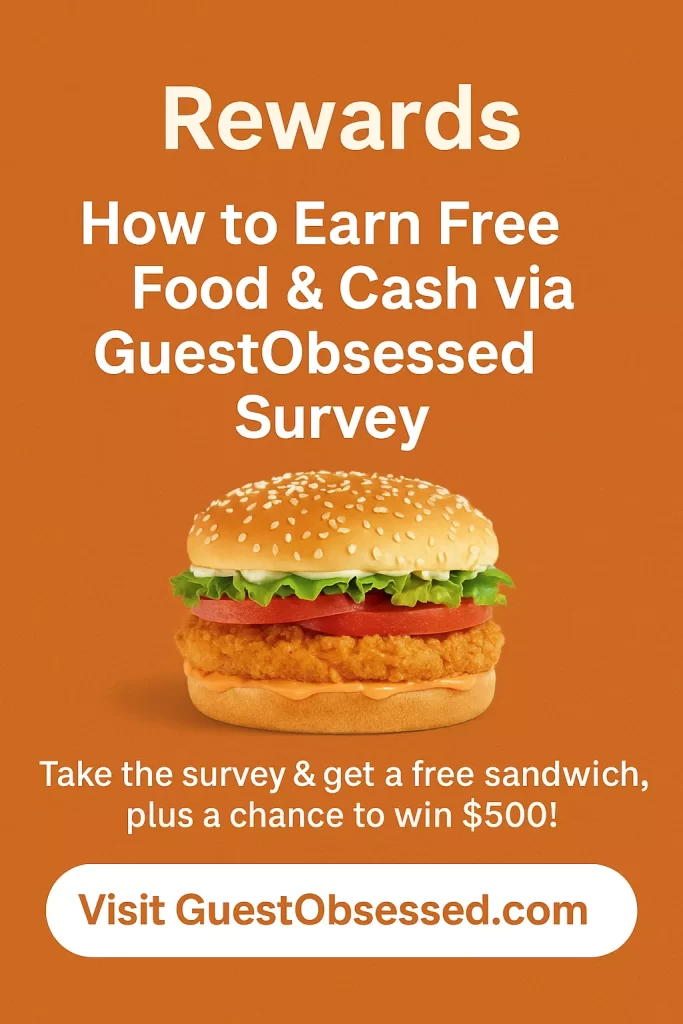 Rewards – How to Earn Free Food & Cash via GuestObsessed Survey